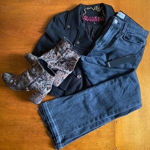 HUDSON Jeans Women's Heartbreaker High Rise Bootcut 5 Pocket Jean Grey Size 28